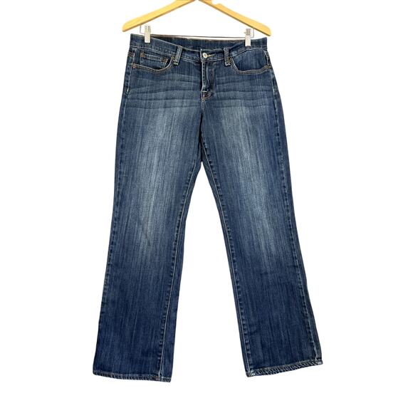 LUCKY BRAND Jeans Womens 10/30 Blue Mid Rise Straight Stretch Denim 29.5" Inseam - Picture 1 of 14